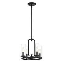 Designers Fountain Hudson Heights 4 Light Matte Black Pendant, D268C-14P-MB