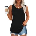 thumbnail image 2 of TAGOLD Womens Plus Size Casual Tops, Womens Summer Short Sleeve Tops,Women's New Solid Color Round Neck Camisole Sleeveless, 2 of 5