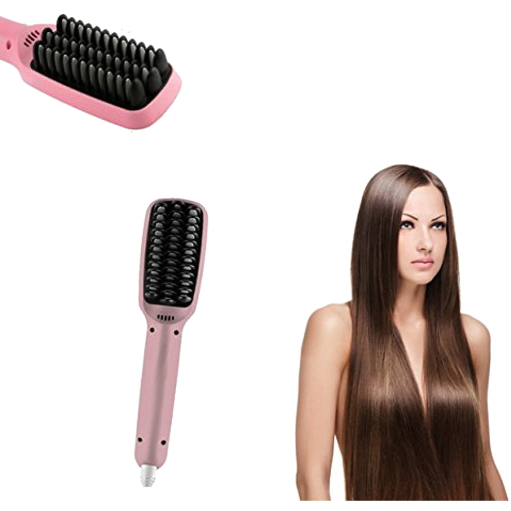 Hair Straightener Comb Ionic Electric Brush Hair Straightener Hot Beard Brush  Straightener GreenGreen  Walmartcom