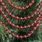 Holiday Time Red Beaded Garland, 18'