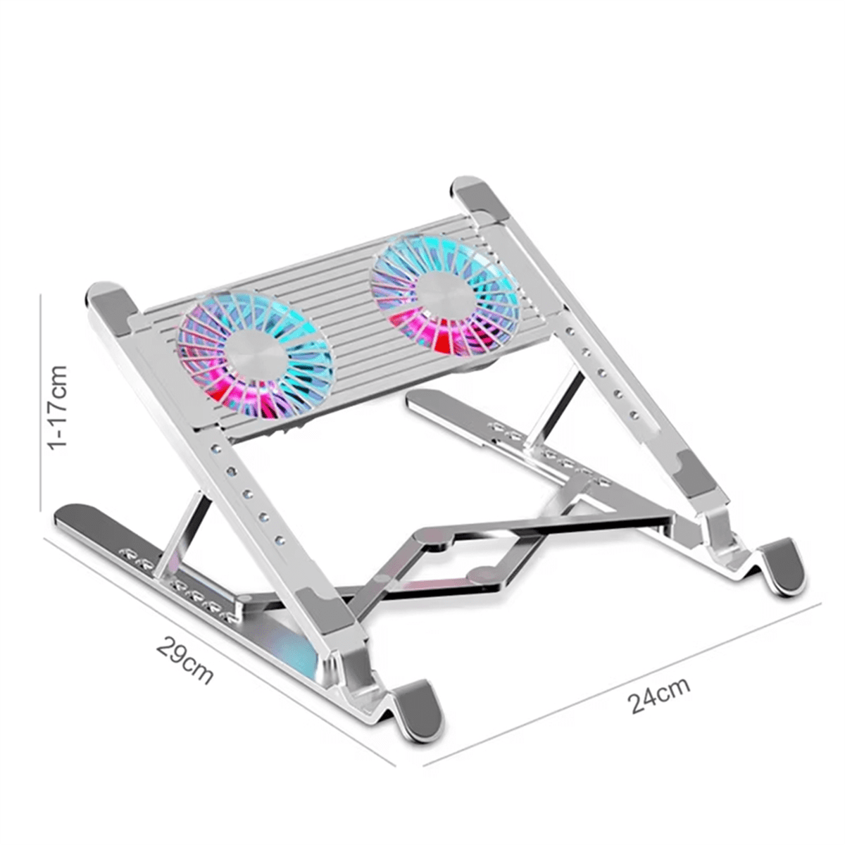 Adjustable Laptop Cooler Base Stand Cooling Fan Pad Folding Aluminum Notebook Support with Cooler Portable