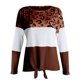 thumbnail image 3 of Puntoco suéter mujer moda rayas leopardo estampado cómodo manga larga suéter tops liquidación de Navidad Puntoco Puntoco-544, 3 of 8