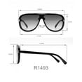 thumbnail image 2 of Rocawear Men's R1493 Modern UV400 Protective Aviator Pilot Shield Fashion Sunglasses, 131mm, 2 of 3