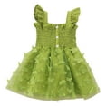 thumbnail image 2 of Spazoro Toddler Baby Girls Dress Skirts, 2025 Saving Suspenders Butterfly Princess Pageant Party Birthday Wedding Mesh Dresses for Child Girls Green Size 80, 2 of 5