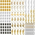 thumbnail image 1 of 60-170 Pcs/pack Mélanger Anneaux Cheveux Tresses Dreadlocks Perles Manchettes Clips Accessoires Cheveux, 1 of 6