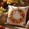 thumbnail image 4 of Throw Pillows Covers 4 Pack, Fall Seasonal Decor Indoor Outdoor Home Decor Farmhouse Style Gift with Fall Scarecrow Decor Sunflower White Pumpkin, 4 of 9