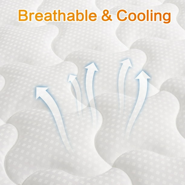 Full Mattress Pad Cover Cooling Mattress Topper Cotton Top Pillow Top