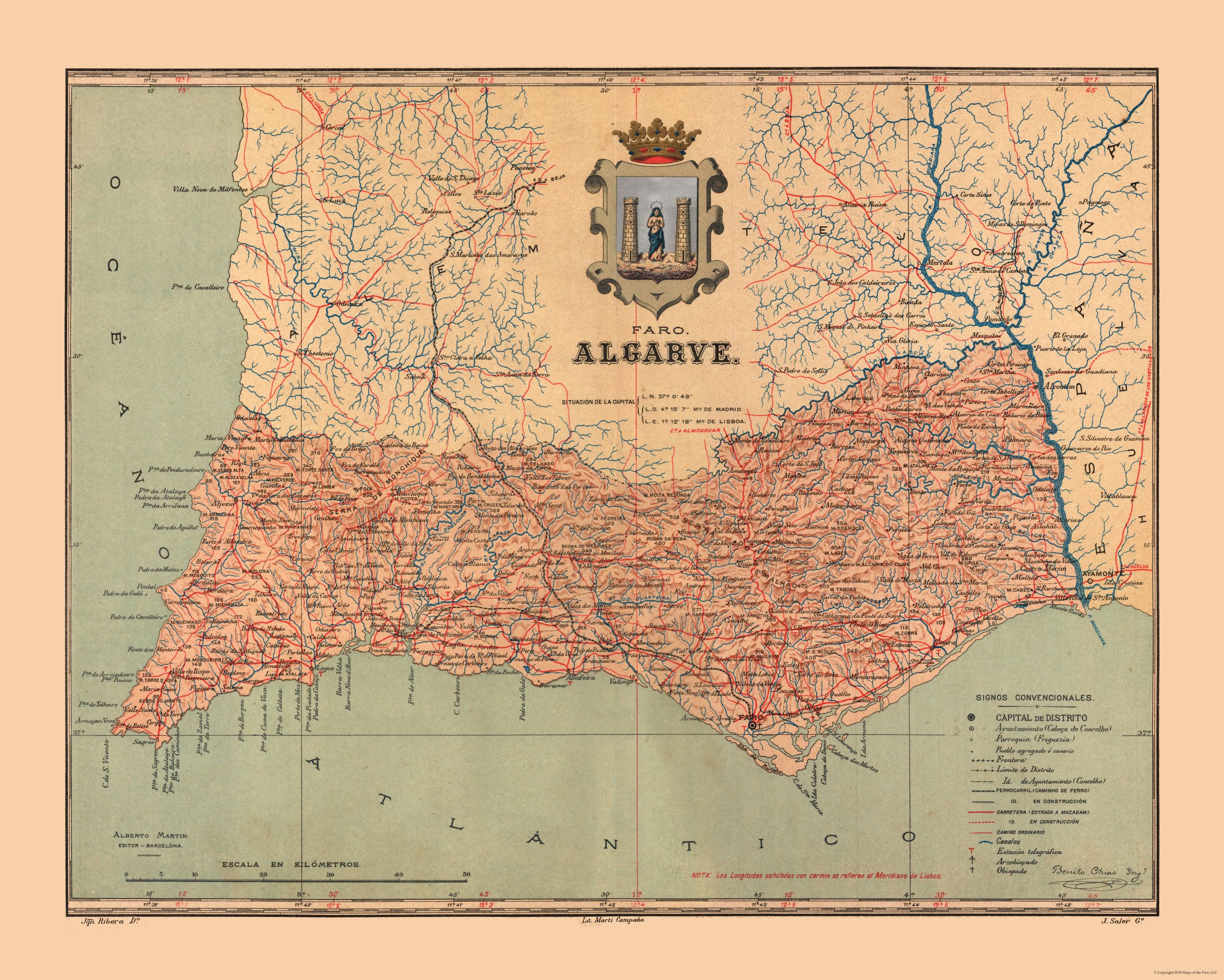 Algarve Portugal - Martine 1904 - 23.00 x 28.72 - Glossy Satin Paper 