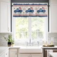 thumbnail image 3 of Curtain Valances for Windows, 4th of July Truck Red and Blu Patriotic Retro Rod Pocket Valance Window Treatments Short Curtains for Kitchen Bathroom Living Room 54 x 18 Inches, 1 Panel, 3 of 6