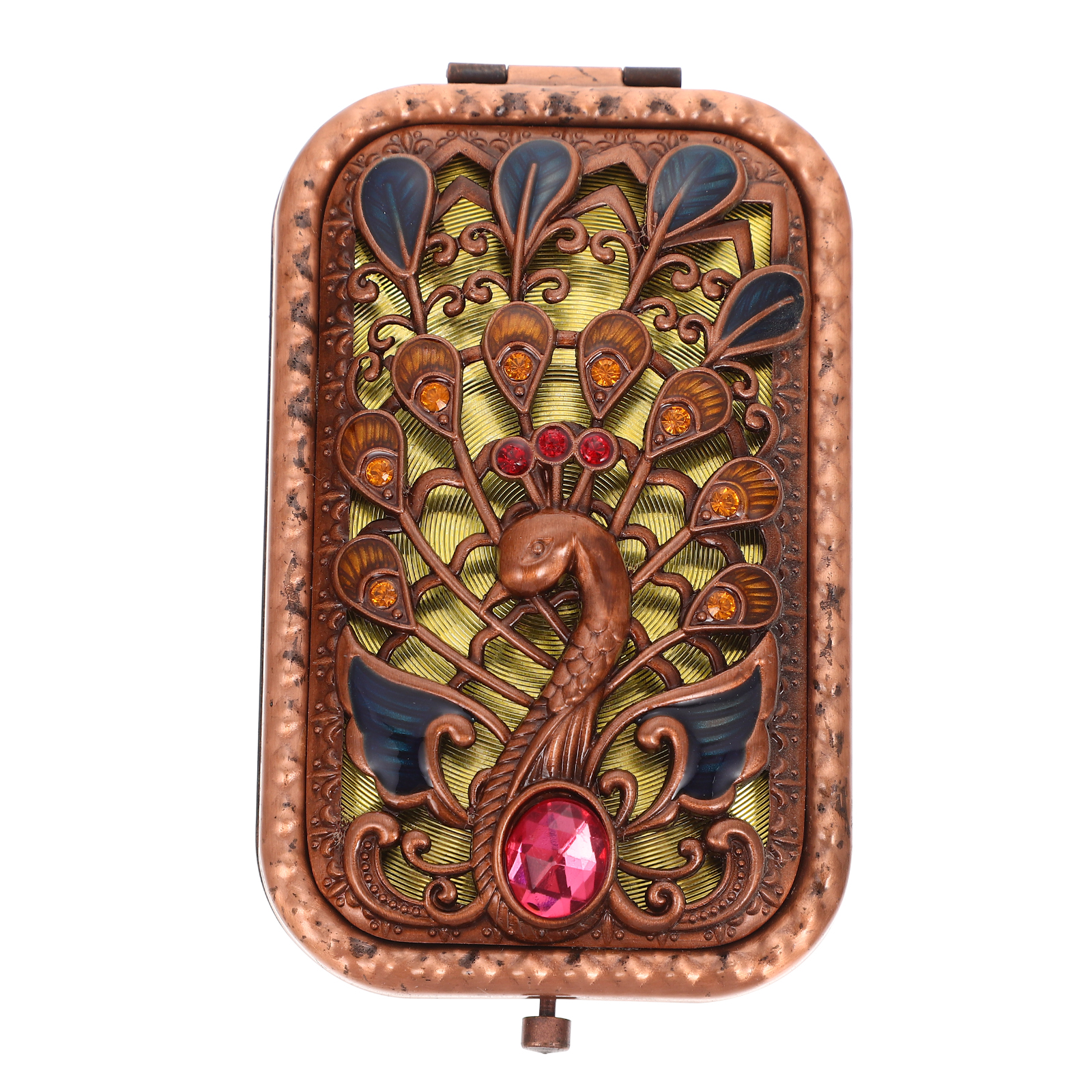 OUNONA Mirror Makeup Compact Small Travel Folding Mirror Vintage Double