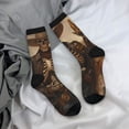thumbnail image 5 of Vsdgher Western Skull Cowboy Crew Socks for Men & Women, Breathable Casual Athletic Ankle Socks, 5 of 6