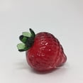 thumbnail image 4 of Set of Three Ruby Red Blown Glass Strawberries, 4 of 4