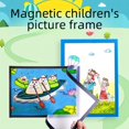thumbnail image 1 of Marco de fotos magnético para niños, para colgar en la pared, marco de fotos magnético, pegatinas de pared, marco de fotos decorativo, exhibición de arte simple, sin perforaciones, 1 of 4