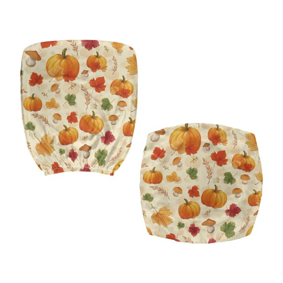 FUIALDOLG Stretch Office Computer Chair Covers for High Back Chair, 2 Pcs Office Chair Covers Polyester Fabric Computer Office Chair Cover Pumpkin Theme