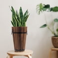 thumbnail image 2 of SHISUYAN 1Pack Flower Pot Container Multi Carbonized Wood For Balcony 10.6X6.7X6.7in, 2 of 9