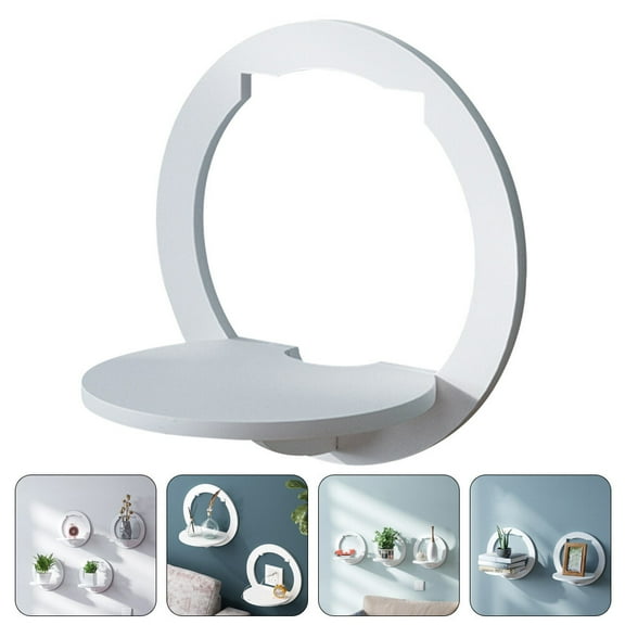 Minkissy Wall Shelves for Office White Artificial Board Decoration Homeowners Dormitory 1Pack