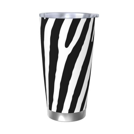 

Vsdgher Zebra 20 Oz Stainless Steel Vacuum Insulated Travel Mug Coffee Cup for Home Office Outdoor Works Great for Ice Drinks and Hot Beverage -Without Straw