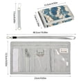 thumbnail image 3 of JIALIOU Nylon Trifold Card Wallet with ID Window Zipper Pocket for Men Women Teen Auspicious Cloud Porcelain, 3 of 7