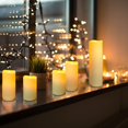 thumbnail image 2 of Set de 18 velas sin llama YIWER a prueba de agua con mando a distancia, 2 of 6