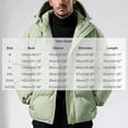 thumbnail image 4 of Winter Puffer Coat for Men Solid Color Warm Hooded Thick Coat Stand Collar Zip Up Padded Outerwear for Daily, 4 of 7