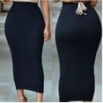 thumbnail image 3 of Robe Midi Crayon Moulante Décontractée Taille Haute Extensible pour Femmes, 3 of 5