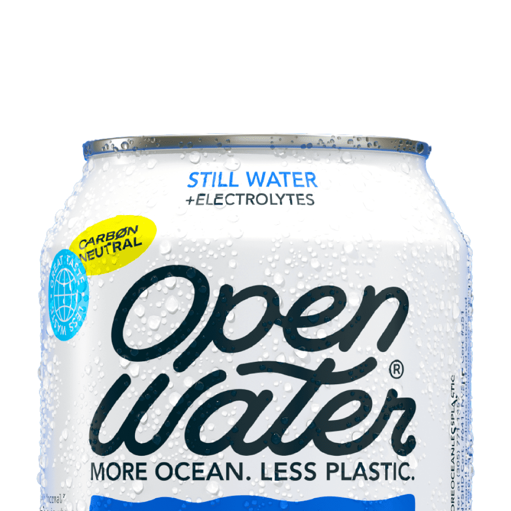 Open Water | Still Canned Water with Electrolytes in 12-oz Aluminum Cans (1 Case, 12 cans TOTAL) | BPA-Free and Eco Friendly