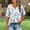 016 White, variant on Ladies' Summer Short Sleeve Shirt Casual Button V-Neck Loose Fit Tshirts Boho Vacation Blouses Blouse