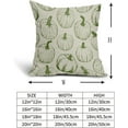 thumbnail image 2 of Fall Pillow Covers 18x18 Set of 2 Lime Green Pumpkin Autumn Themed Thanksgiving Harvest Print Decorative Throw Pillows Outdoor Pillowcase Farmhouse Linen Cushion Case Decor for Sofa Couch Bed, 2 of 6