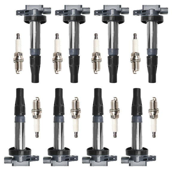 8 ISA Ignition Coils and 8 Iridium Spark Plugs Compatible with 2005-09 Land 8 Rover Range Rover LR3 Replacement for UF519