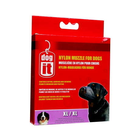 - Dogit Nylon Dog Muzzle Black XL 9in