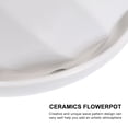 thumbnail image 5 of HOMEMAXS White Ceramic Flowerpot with Tray Set of 3 for Storage Use in Home Office or Shop, 5 of 8