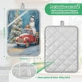 thumbnail image 3 of 2 Pack Pot Holders for Kitchen Heat Resistant Hot Pads Sets for Cooking Baking Christmas Snowman in A Red Truck, 3 of 7