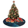 thumbnail image 4 of Falda para árbol de Navidad con diseño de mariposa y cielo estrellado, suave y divertida, decoración navideña de granja de 48", 4 of 4