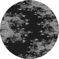 thumbnail image 1 of Ahgly Company Machine Washable Indoor Round Transitional Gray Area Rugs, 4' Round, 1 of 7