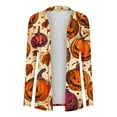 thumbnail image 5 of Dvprdro Halloween Plus Size Cardigan Sweaters for Women Funny Cute Print Long Sleeve Halloween Costumes Fall Fashion Lightweight Open Front Coat Tops, 5 of 5