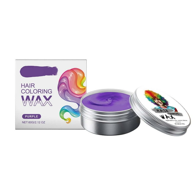 Riforla Temporary Black Hair Color Wax For Kids Washable Colored Hair Styling Mud Women Men Style Dye For Girls Boys Teens Instant Hair Coloring Gel For DIY Chil Hair Care Purple