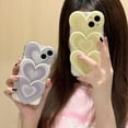 thumbnail image 3 of 3D Love Heart Shape Clear Phone Case Compatible with iPhone 13 Pro 2021,Cute Unique Stylish Loving Design Girly Slim Soft Camera Shockproof Cover(iPhone 13pro 6.1inch,Light Grey), 3 of 9