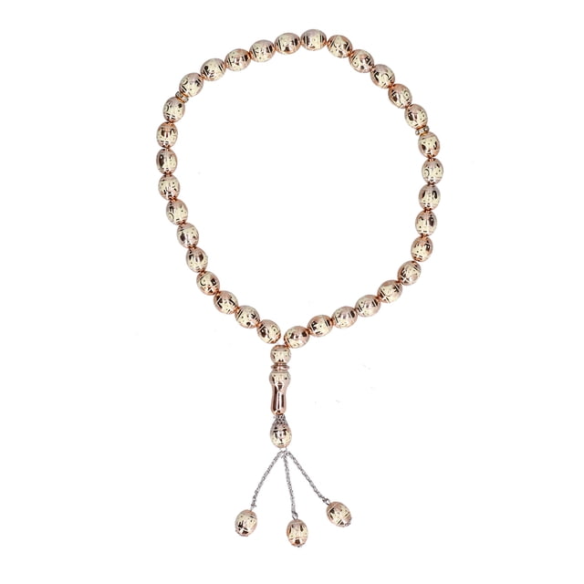 Cuentas de oración musulmanas de colores brillantes, llamativas, textura fina, agarre cómodo, cuentas de oración Tasbih, beige