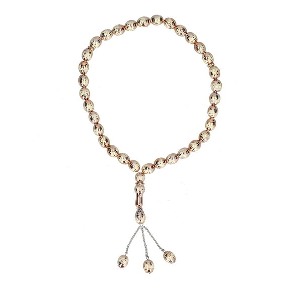 Cuentas de oración musulmanas de colores brillantes, llamativas, textura fina, agarre cómodo, cuentas de oración Tasbih, beige