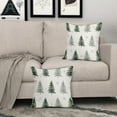 thumbnail image 5 of Christmas Pillow Covers 16x16 Inch Set of 2 Green Christmas Tree Snowflake Outdoor Decorative Throw Pillow Covers Winter Holiday Farmhouse Pillowcases Cushion Covers for Couch Decor, 5 of 7