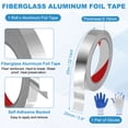 thumbnail image 2 of Uxcell 1 Pack Aluminum Foil Tape, 66 Ft x0.8inx5.9mil Heavy Duty HVAC Tape Metal Duct Tapes Heat Resistant Tape Insulation Tapes with Gloves for Air Ductwork, Dryer Vent, HVAC Sealing, 2 of 6