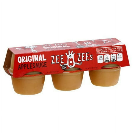 Zee Zees Original Applesauce Cups, All Natural, 4 oz Cups, 24 Pack