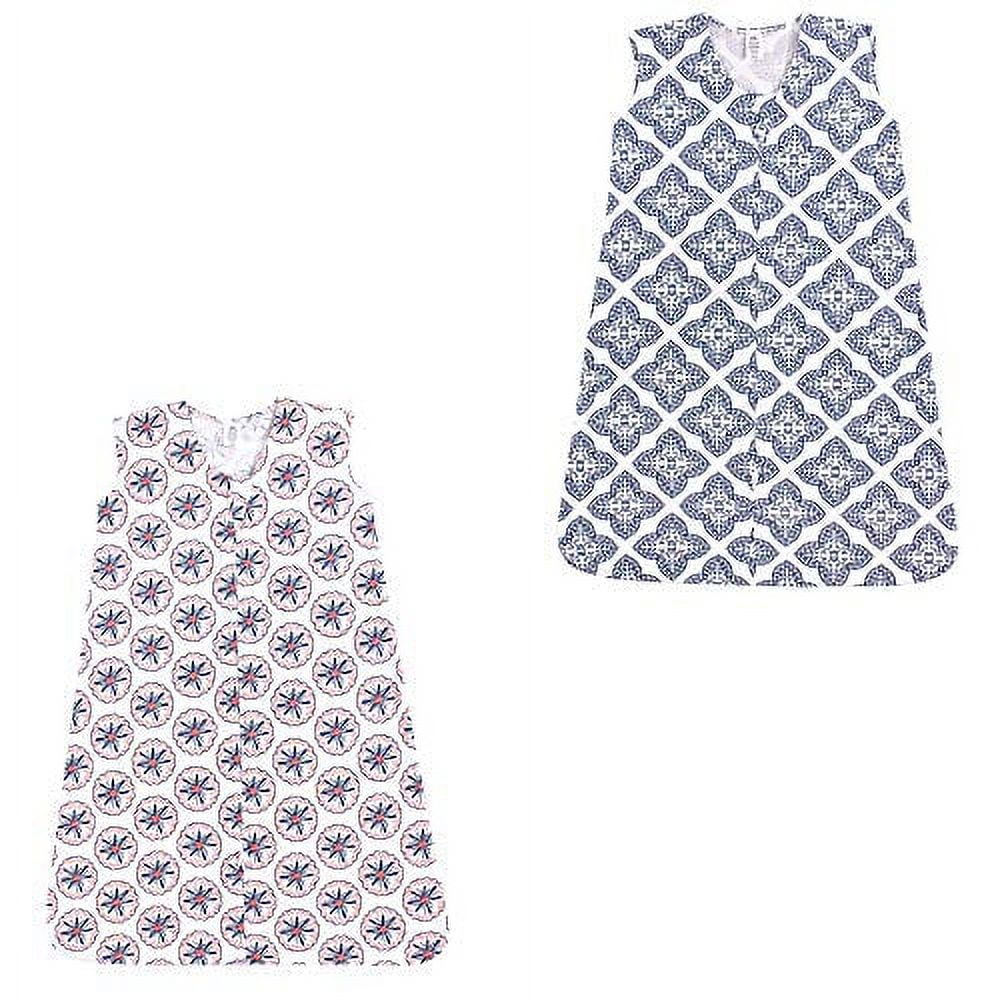 Yoga Sprout Unisex Baby Sleeveless Cotton Sleeping Bag, Sack, Blanket, Bloom And Ornate Clover Jersey 2-Pack, 6-12 Months