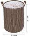 thumbnail image 4 of Cesta de lavandería independiente con tapa, cesto de ropa plegable con cordón grande y asa, 4 of 5