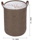 thumbnail image 4 of Cesta de lavandería independiente con tapa, cesto de ropa plegable con cordón grande y asa, 4 of 5