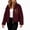 Wine, variant on ITSAME Womens Fleece Zip Up Jacket Stand Collar Long Sleeve Fall Winter Warm Comfy Coat with Pockets Coffee Size L