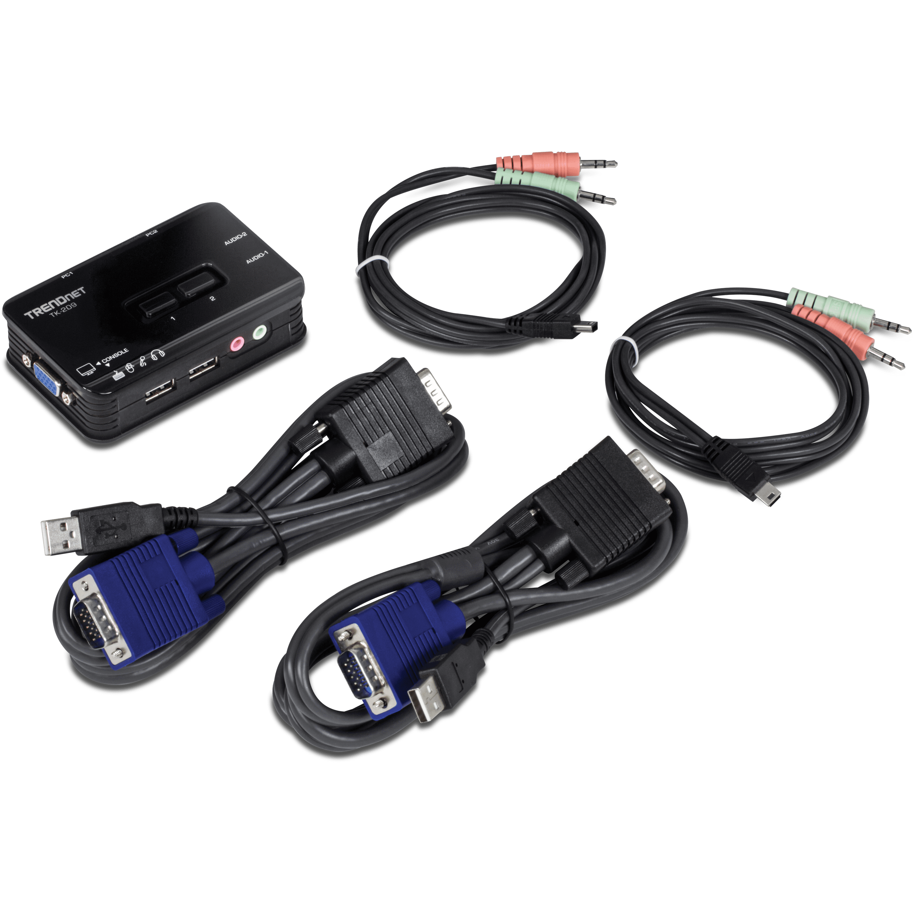 TRENDnet TK 209K - KVM / audio switch - 2 ports