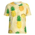 thumbnail image 5 of Lunarable Pineapple Women's Short Sleeve T-Shirt Crew Neck Casual Summer Trendy Loose Fit Tops, 5 of 6