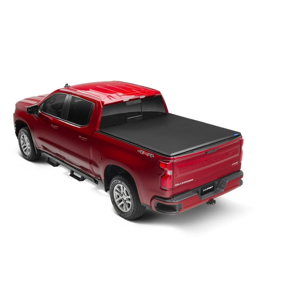 Lund Genesis Tri-Fold Soft Folding Truck Bed Tonneau Cover Fits 2019 - 2023 Chevy/GMC Silverado/Sierra, works w/ MultiPro/Flex tailgate 6' 7" Bed( 79.4")