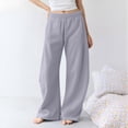 thumbnail image 5 of YOZGXEG Wide Leg Pants Women Women Wide Leg Interior Baggy Casual Barrel Elastic Waist Athletic Sweatpants Gray S-3Xl, 5 of 7